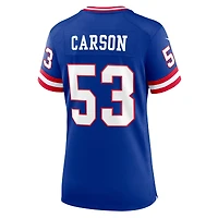 Maillot de match classique joueur retraité Nike Harry Carson Royal New York Giants pour femme