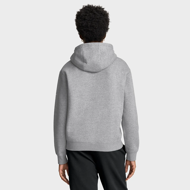 Women's Nike Heather Gray New York Giants Club Fleece Hoodie