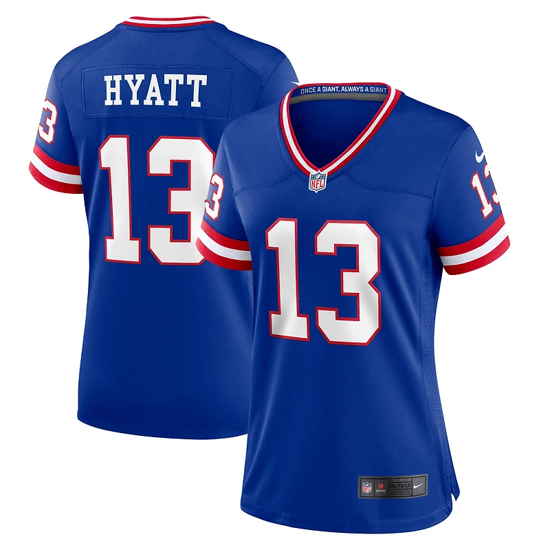 Maillot Nike Jalin Hyatt Century rouge pour femme des New York Giants, match alternatif