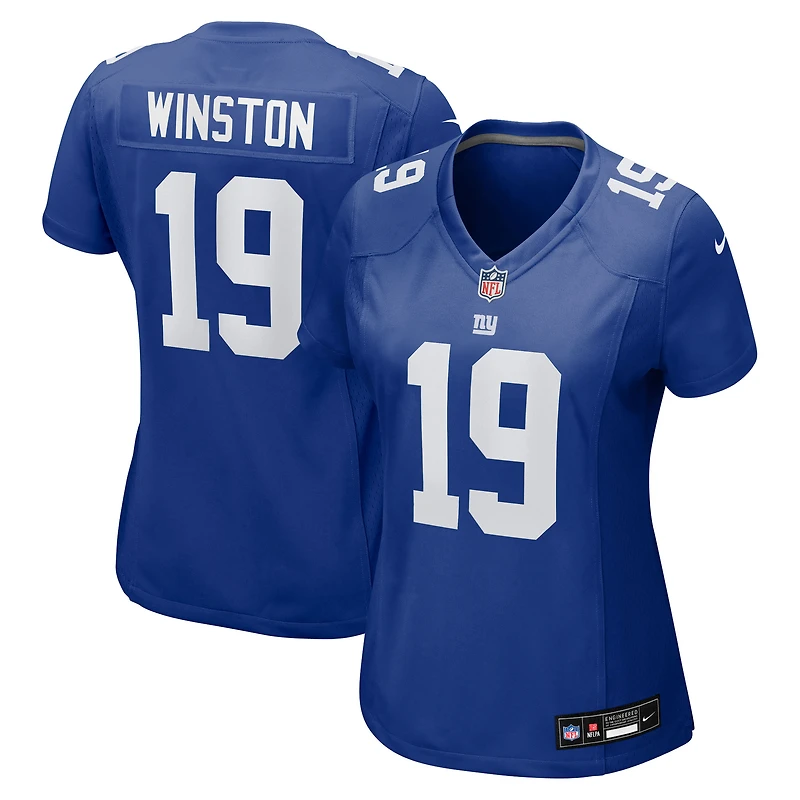 Maillot de match Nike Jameis Winston Royal pour femme des New York Giants