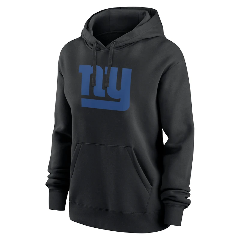 Women's Nike Jaxson Dart Black New York Giants Player Name & Number Fleece Hoodie