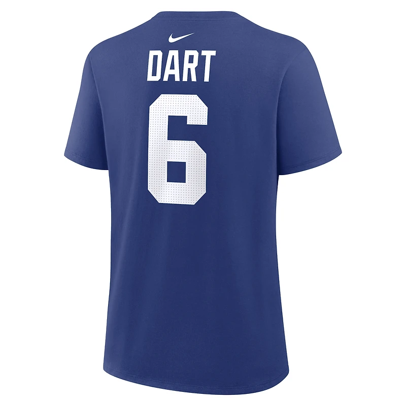 Women's Nike Jaxson Dart Royal New York Giants Name & Number T-Shirt