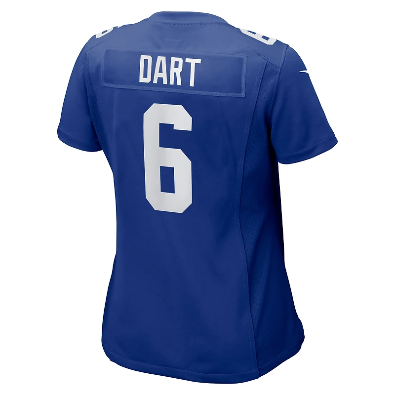 Women's Nike Jaxson Dart Royal New York Giants Team Game Jersey