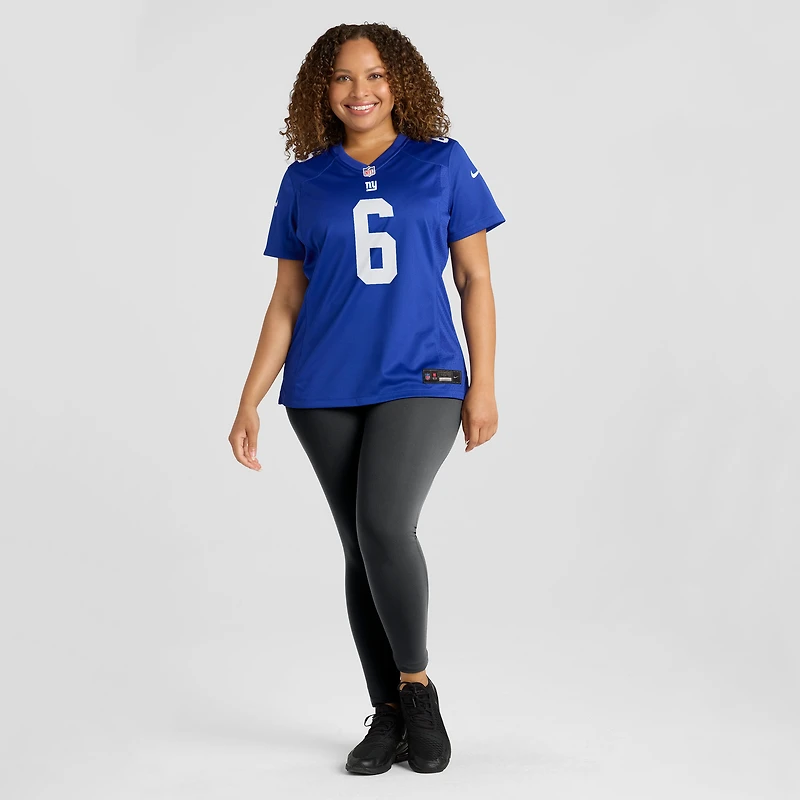Women's Nike Jaxson Dart Royal New York Giants Team Game Jersey