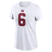 Women's Nike Jaxson Dart White New York Giants Name & Number T-Shirt