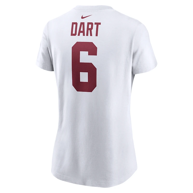 Women's Nike Jaxson Dart White New York Giants Name & Number T-Shirt