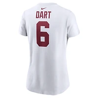 Women's Nike Jaxson Dart White New York Giants Name & Number T-Shirt