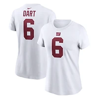 Women's Nike Jaxson Dart White New York Giants Name & Number T-Shirt