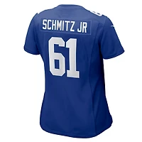 Maillot de match Nike Royal New York Giants pour femme