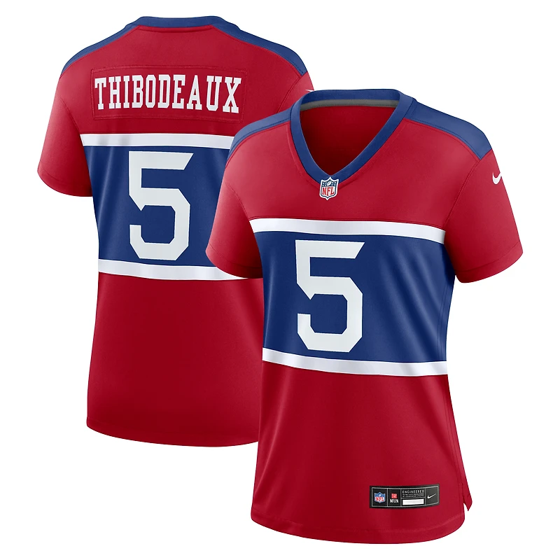 Maillot de match joueur alternatif des New York Giants Nike Kayvon Thibodeaux Century rouge pour femme