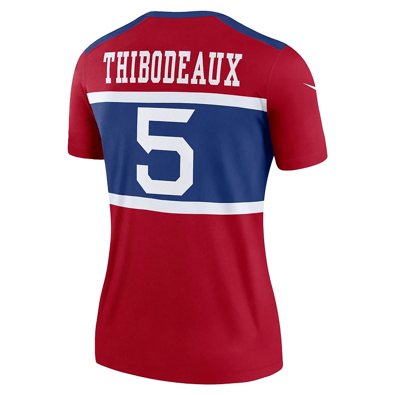Haut Nike Kayvon Thibodeaux rouge New York Giants Alternate Legend Player Performance pour femme