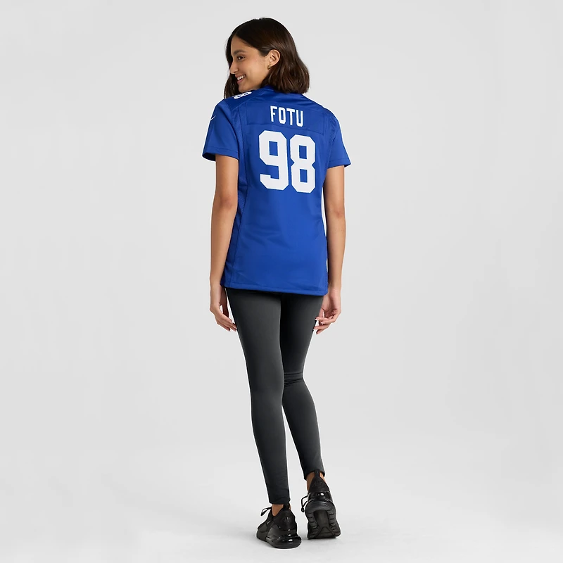 Women's Nike Leki Fotu Royal New York Giants Team Game Jersey