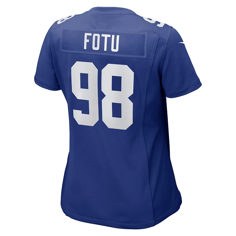 Women's Nike Leki Fotu Royal New York Giants Team Game Jersey