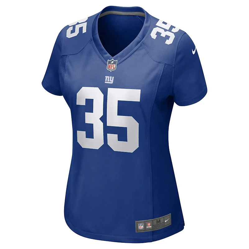 Maillot de joueur Nike Leonard Johnson Royal New York Giants pour femme