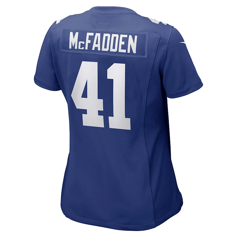 Maillot de joueur match Nike Micah McFadden Royal New York Giants pour femme