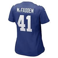 Maillot de joueur match Nike Micah McFadden Royal New York Giants pour femme