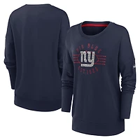 Sweat-shirt à enfiler Nike bleu marine New York Giants Rewind Playback Icon Performance pour femme