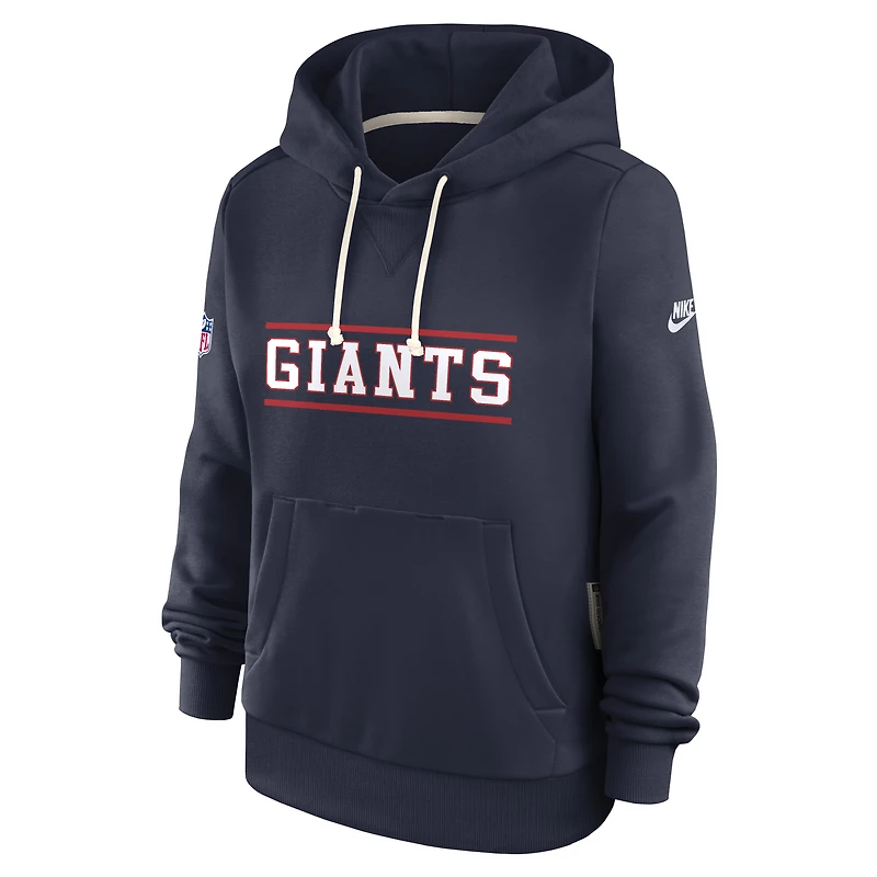 Women's Nike  Navy New York Giants Sideline Standard Issue Alternate Dri-FIT Hoodie