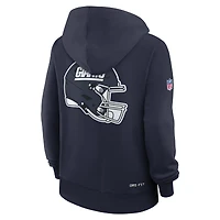 Sweat à capuche Nike Dri-FIT alternatif bleu marine New York Giants Sideline Standard Issue pour femme