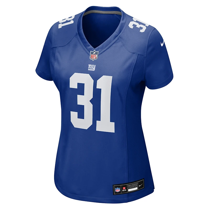 Maillot Nike Nic Jones Royal pour femme des New York Giants