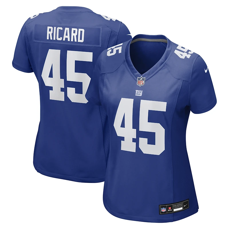 Women's Nike Patrick Ricard Royal New York Giants Team Game Jersey