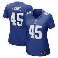 Women's Nike Patrick Ricard  Royal New York Giants Team Game Jersey