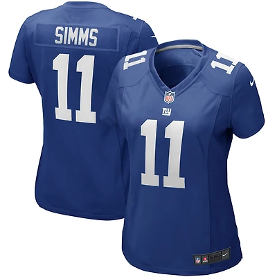Maillot de joueur retraité Nike Phil Simms Royal New York Giants Game pour femme