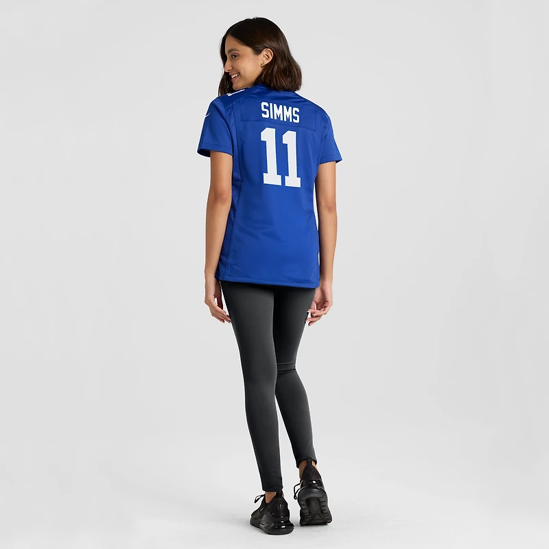 Maillot de joueur retraité Nike Phil Simms Royal New York Giants Game pour femme