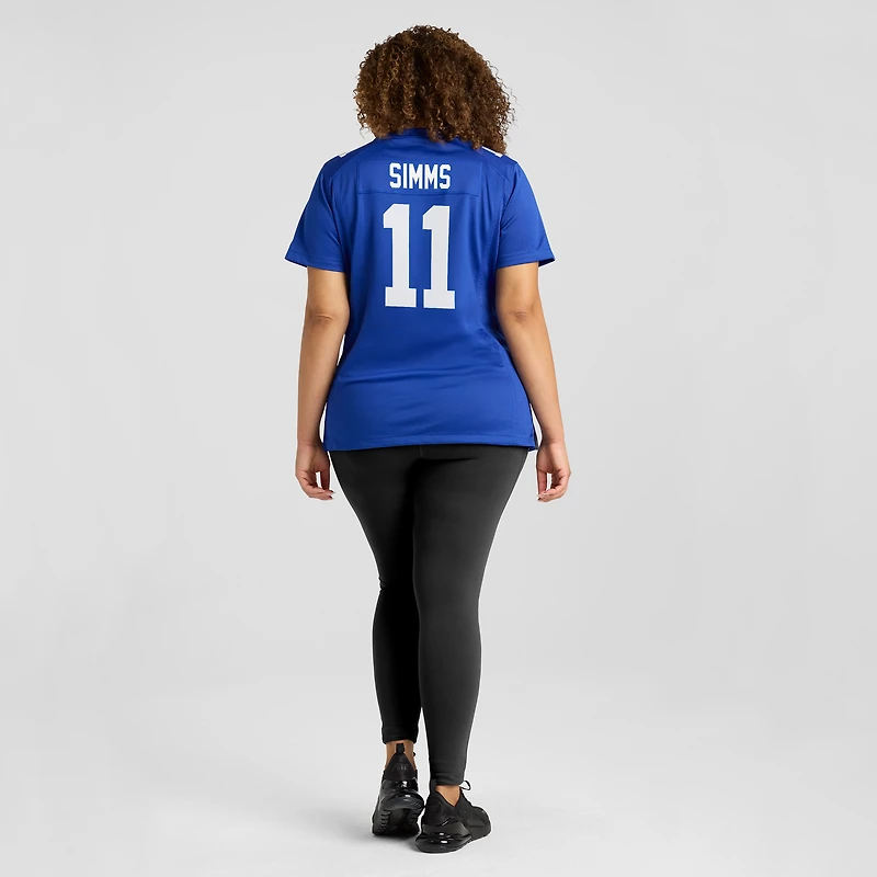 Maillot de joueur retraité Nike Phil Simms Royal New York Giants Game pour femme