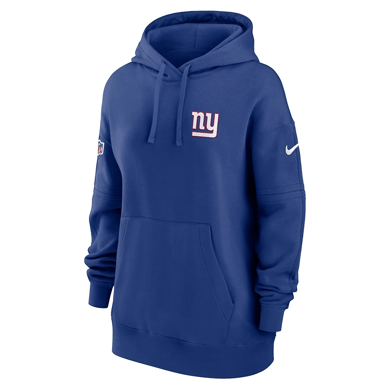 Women's Nike Royal New York Giants 2023 Sideline Club Fleece Pullover Hoodie