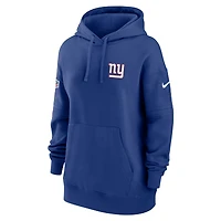 Women's Nike Royal New York Giants 2023 Sideline Club Fleece Pullover Hoodie