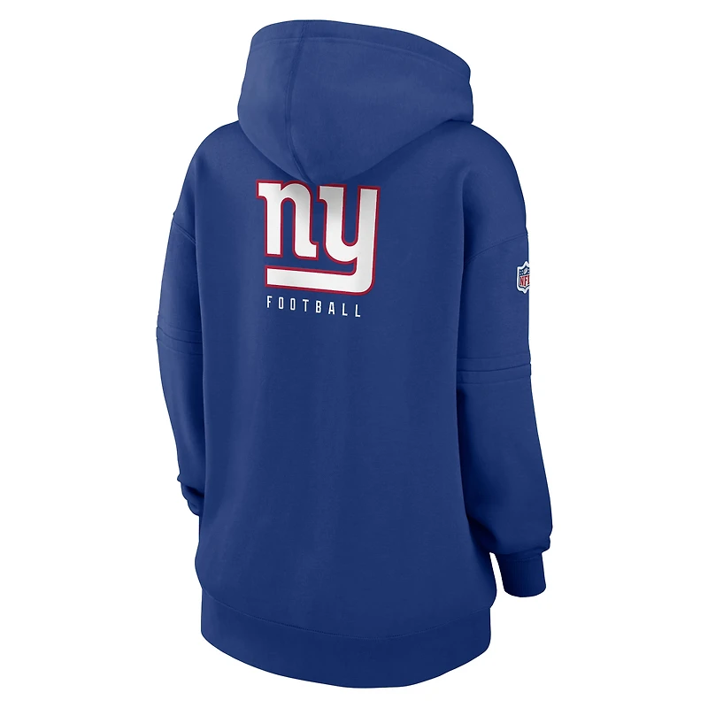 Women's Nike Royal New York Giants 2023 Sideline Club Fleece Pullover Hoodie