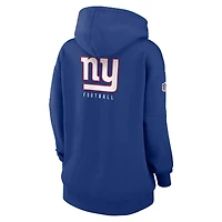 Women's Nike Royal New York Giants 2023 Sideline Club Fleece Pullover Hoodie