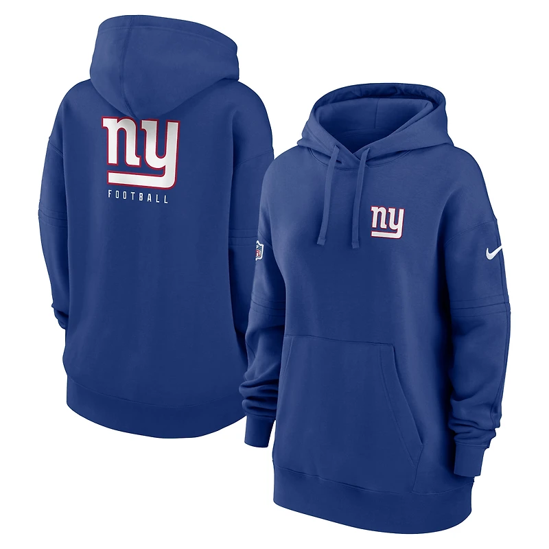 Women's Nike Royal New York Giants 2023 Sideline Club Fleece Pullover Hoodie