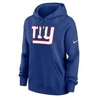 Sweat à capuche polaire Nike Royal New York Giants Club pour femme
