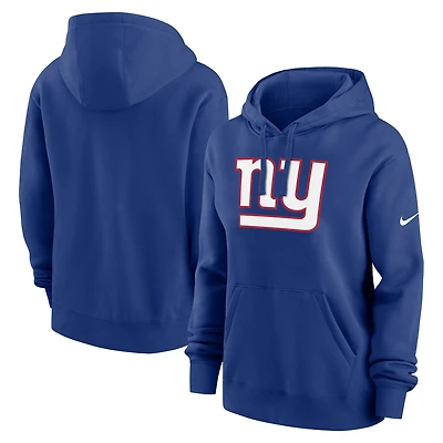 Sweat à capuche polaire Nike Royal New York Giants Club pour femme