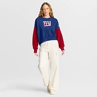 Sweat-shirt oversize à blocs de couleurs Nike Royal New York Giants pour femme