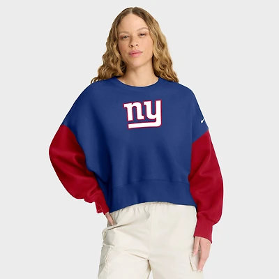 Sweat-shirt oversize à blocs de couleurs Nike Royal New York Giants pour femme