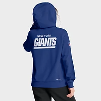 Sweat à capuche Nike Royal New York Giants Sideline Standard Issue Initial Home Dri-FIT pour femme
