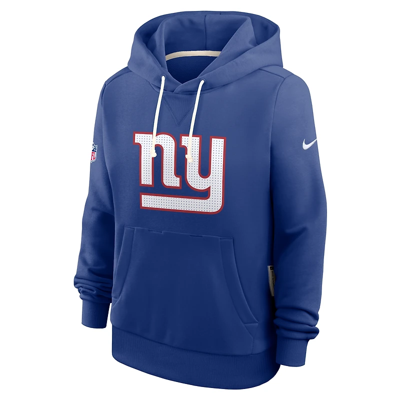 Sweat à capuche Nike Royal New York Giants Sideline Standard Issue Initial Home Dri-FIT pour femme