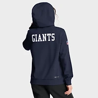 Sweat à capuche Nike Royal New York Giants Throwback Sideline Standard Issue Dri-FIT pour femme