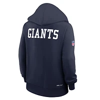 Sweat à capuche Nike Royal New York Giants Throwback Sideline Standard Issue Dri-FIT pour femme