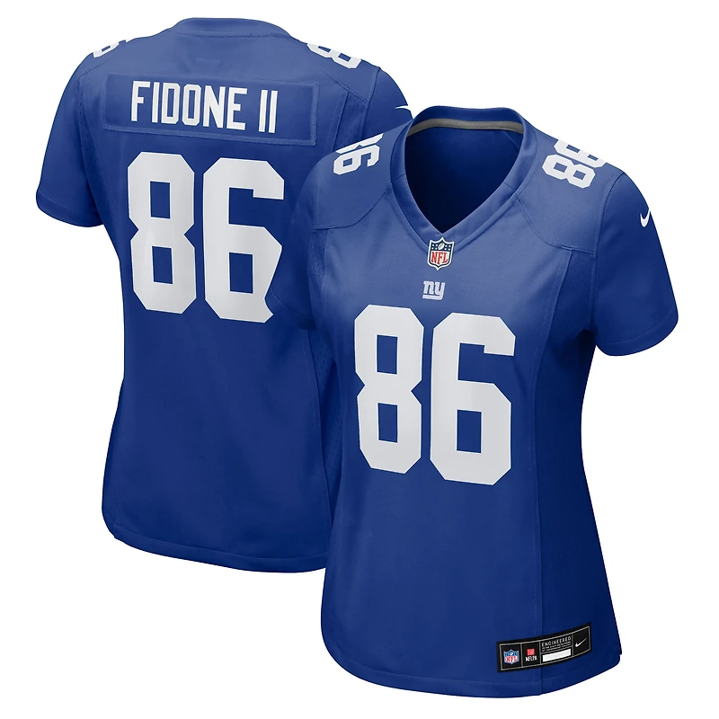 Maillot Nike Thomas Fidone II Royal pour femme des New York Giants