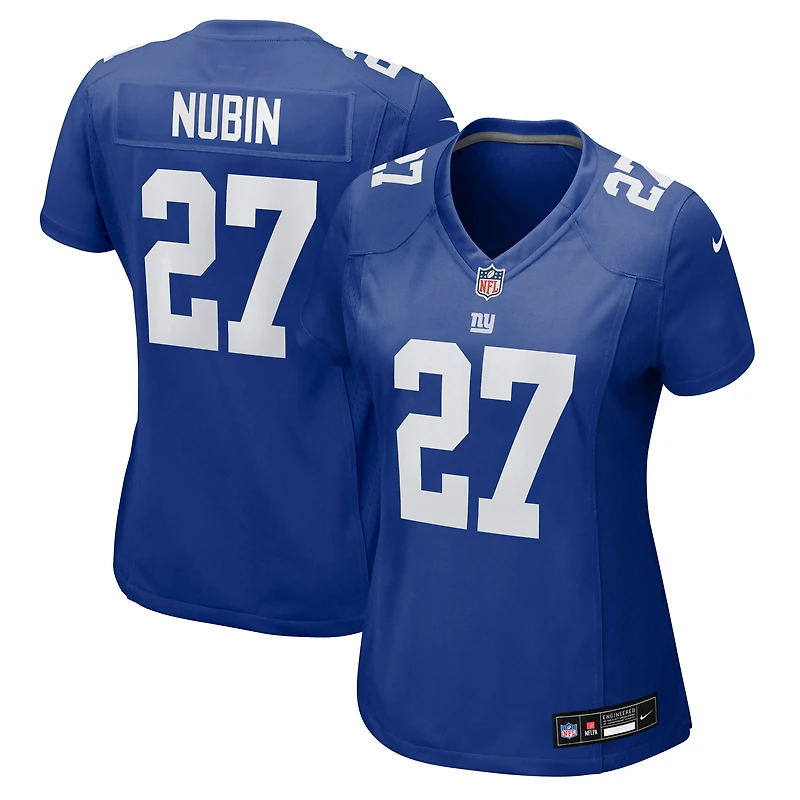 Maillot Nike Tyler Nubin Royal pour femme des New York Giants