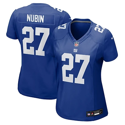 Women's Nike Tyler Nubin Royal New York Giants Team Game Jersey