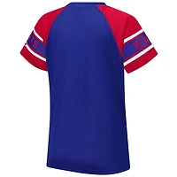 Haut raglan à blocs de couleurs Starter Royal New York Giants 1st Rounder pour femmes