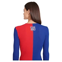 Robe pull boutonnée en tricot STAUD Royal/Rouge New York Giants Shoko pour femme