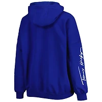 Women's Tommy Hilfiger Royal New York Giants Becca Drop Shoulder Pullover Hoodie
