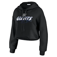 Sweat à capuche court noir New York Giants Prime pour femme WEAR by Erin Andrews