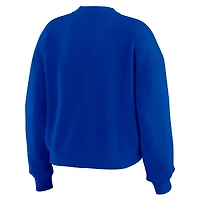 Women's WEAR by Erin Andrews  Cream New York Giants Plus Knitted Tri-Blend Long Sleeve T-Shirt & Pants Lounge Set